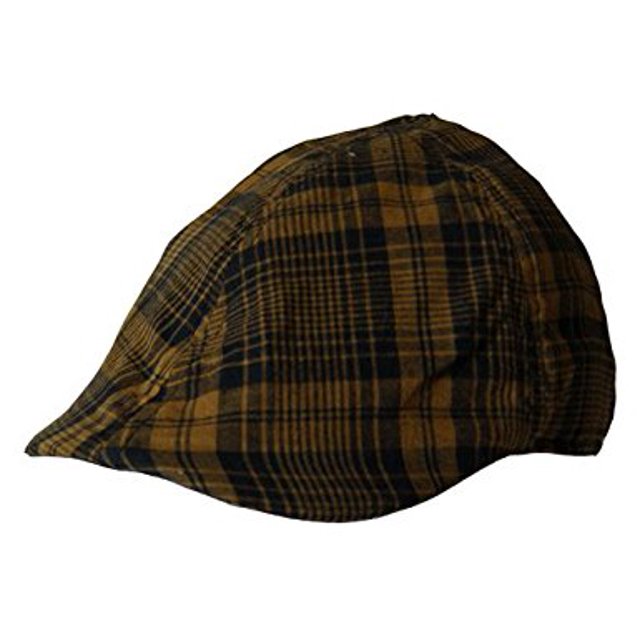 Algodón Unisex Plaid Gatsby Driver Ivy Cap por DCI, S, Amarillo DCI Sombrero de hiedra