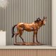 thumbnail image 5 of Figura de caballo, colección creativa, estatua decorativa, arte artesanal, adorno para escritorio Textura de madera, 5 of 9