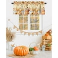 thumbnail image 2 of Valances for Windows Orange Fall Rod Pocket Cafe Window Treatments Valance Curtains for Kitchen Bathroom Laundry Basement Windows 60"x18", 2 of 6
