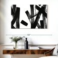 thumbnail image 3 of Elephant Stock Minimalist Abstract Strokes Wall Art - Horizontal Canvas Wall Art - Living Room Wall Decor - Abstract Canvas - Black And White Decor - 39" x 26", 3 of 8