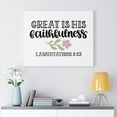 thumbnail image 2 of Scripture Walls  Faithfulness Lamentations 3:23 Bible Verse Canvas Christian Wall Art Ready to Hang Unframed, 2 of 12