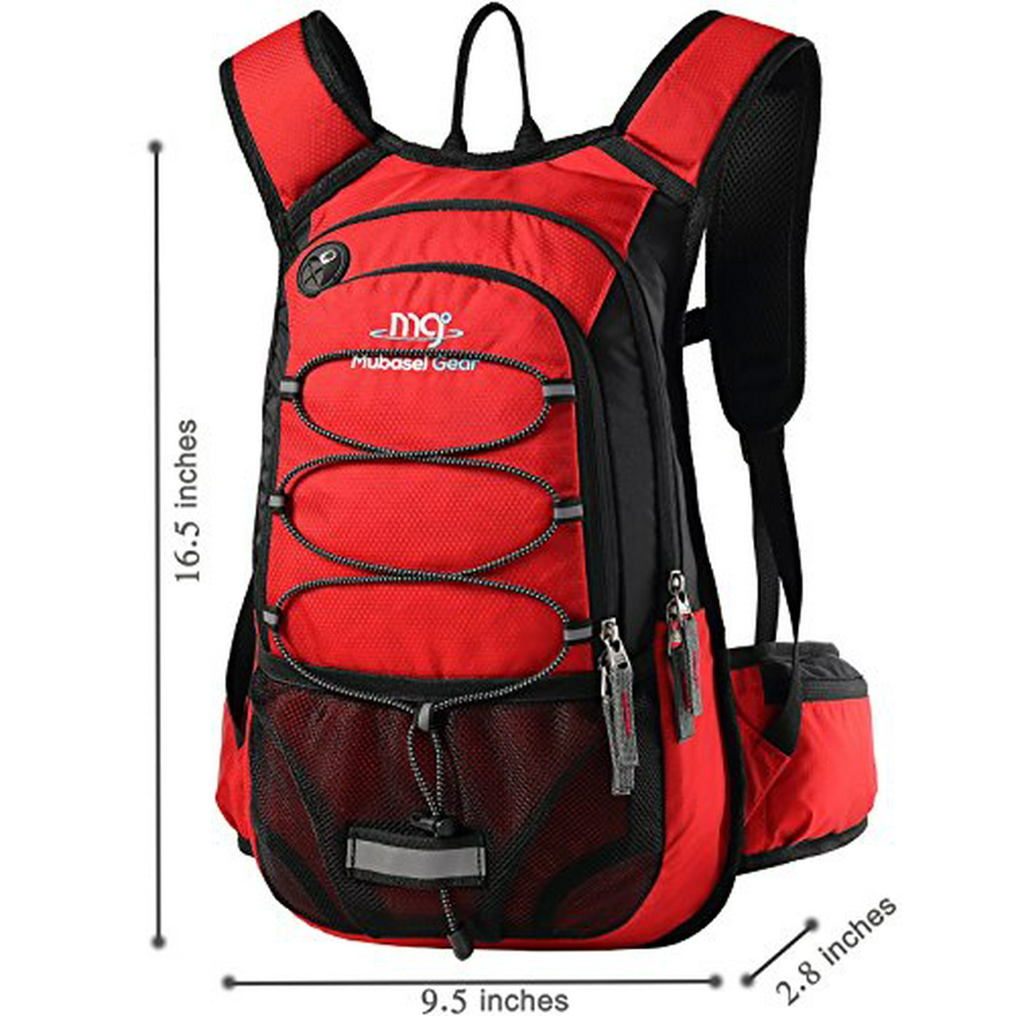 Mubasel Gear Insulated Hydration Backpack Pack with 2L BPA Free Bladder Keeps Liquid Cool up to 4 Hours for Running Hiking Cycling Camping Red Walmart