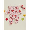 thumbnail image 4 of Baby Toddler Girls Halloween Jumpsuit 0 3 6 12 Months Long Sleeve Pumpkin/Cola Cup Print Romper with Headband, 4 of 9