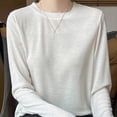 thumbnail image 5 of BUIGTTKLOP Sweaters for Women Fall Winter Long Sleeve Shirt Crewneck Knit Pullover Tops Lighweight Loungewear, 5 of 8