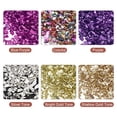 thumbnail image 2 of Uxcell 6 Colors Crushed Glass Chips, 1-4mm Irregular Sequins Metallic Color Glass 28g Gold Tone Purple Color Series, 2 of 5