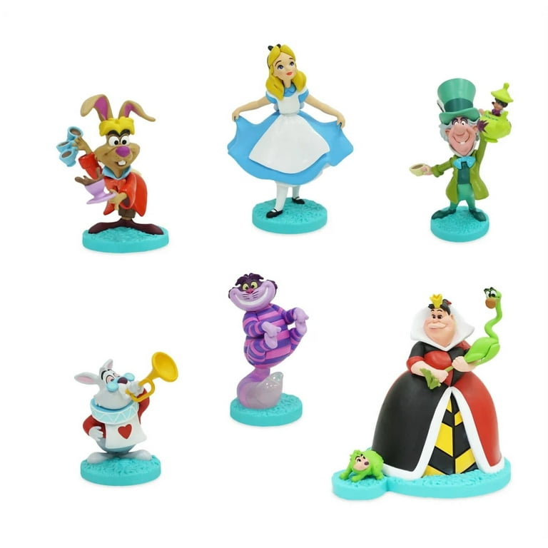 Disney Alice In Wonderland Deluxe Figurine 9 piece Play Toy Set for sale  online