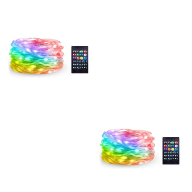 Matsuzay Smart APP Control USB LED String Light Lámpara de hadas a prueba de agua Decoración 10W 10m/100 luces 2Conjunto