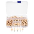 thumbnail image 6 of DEEPCRAFF Wood Color Push Pins for Cork Boards, Office Supplies, Simple Design, and Easy to Use, 1 Box, 6 of 8