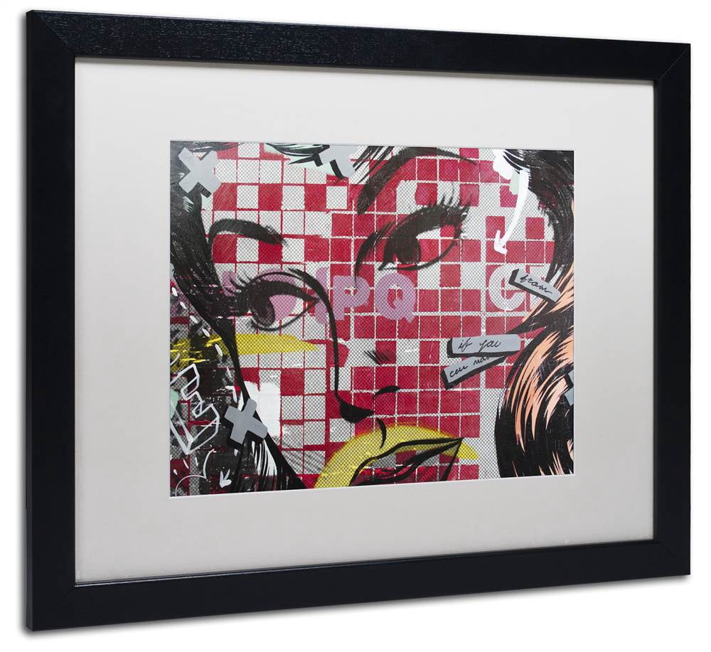 Trademark Fine Art "If You Can" Canvas Art by Dan Monteavaro White Matte, Black Frame