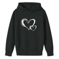 thumbnail image 4 of Sudaderas con capucha para niños y niñas, sudaderas casuales de manga larga, lindas sudaderas de gran tamaño con bolsillo de polar, chaquetas para niñas, 4 of 4