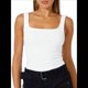 thumbnail image 1 of Camisetas Sin Mangas Ajustadas con Cuello Cuadrado para Mujer, de Doble Capa, Sin Costuras, Ajustadas, Básicas, -Verano 2025 L, 1 of 9