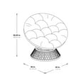 thumbnail image 3 of OS Home and Office Furniture Model BF25296CM-BL Papasan Chair with Blue Round Pillow Cushion and Cream Wicker Weave, 3 of 5