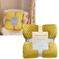 thumbnail image 2 of 1 Pack Fleece Throw Blanket for Couch, 39.37X27.56" Soft Plush Blanket, Super Soft and Warm Fluffy Throw Blanket, Fuzzy Soft Plush Wave Textured Blanket for Sofa Bedroom Living Room, 2 of 5
