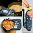 thumbnail image 5 of Yayeee Oven Mitts and Pot Holder Set of 4 Heat Resistant Kitchen Gloves Baking Hot Pad, Christmas Santa, 5 of 5