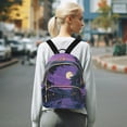 thumbnail image 7 of FORMRS Mini Backpack Purse for Women Travel Daypack Casual Shoulder Bag, Purple Street, 7 of 7