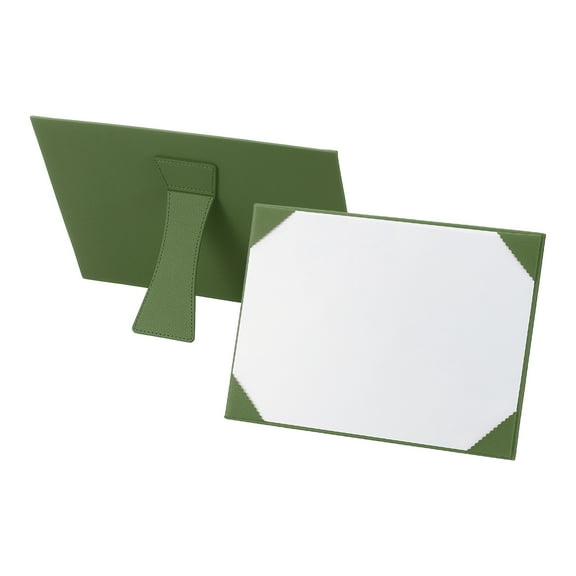 8.5x11 Certificate Holder with Stand, Single-Sided Document Holders Horizontal for Award Diploma Graduation Achievement Business License, Green