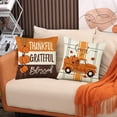 thumbnail image 3 of Autumn Decorations Pumpkin Pillow Covers Set of 4 Fall Decor Grateful Thanksgiving Throw Pillow Covers Cushion Cover 18 X 18, 3 of 6