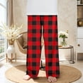 thumbnail image 4 of Girls Pants Fashion Plaid Regular Flannel Sleepwear Bottoms Thick Winter Warm Long Sweatpants Kids Trousers Red 4-5 Years, 4 of 4