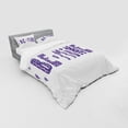 thumbnail image 3 of Saying Duvet Cover Set, Heart and Cloud Built-in Bold Typographic Lettering Be Mine Message, Bedding Set with Shams and Fitted Sheet, 3 Sizes, by Ambesonne, 3 of 3