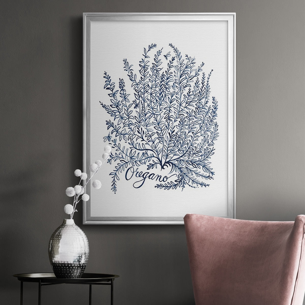 Summer Herb Garden Sketches II Premium Framed Print - Ready to Hang