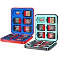thumbnail image 1 of S Game Case Holder - 2 Pack Mini Game Organizer for Travel - Portable and Stylish Gift - 24 Cartridge Slots and 24 Micro SD Card Storage - Magnetic Closure - Durable Hard Shell, 1 of 4