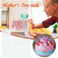 Bcfsvew Mother's Day Spray Flower Mould Cake Printing Mould