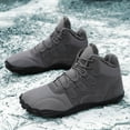thumbnail image 4 of Mareep Man Solid Color Drawstring Warm Cotton Boots Fleecing Intensification Snow Boots Beautiful Gift Shoes Clearance, 4 of 8