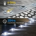 thumbnail image 5 of Quntis 4 Pack Solar Deck Lights Outdoor, Blue+White Solar Powered Driveway Lights, IP68 Waterproof Solar Dock Lights Warning Step Lights, Sidewalk Marker Lights for Path Stair Dock Garage, 5 of 9