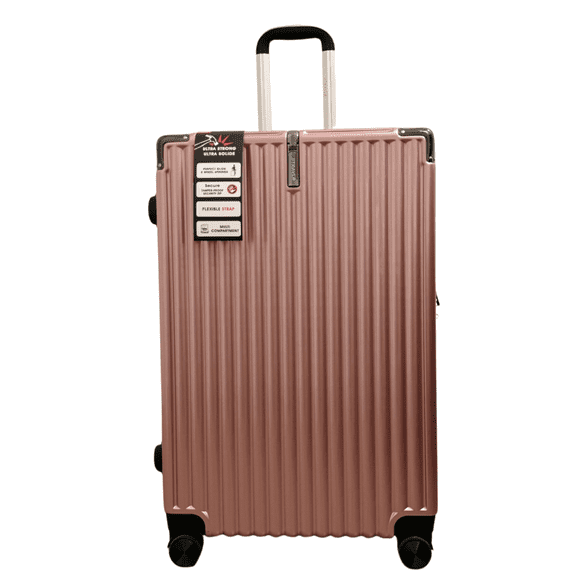 TRAVLR  Strokes Medium (25") Hardside Luggage  Expandable,  Anti-Scratch, Mute Eight Wheels  Wheels and TSA Lock- Rose Gold