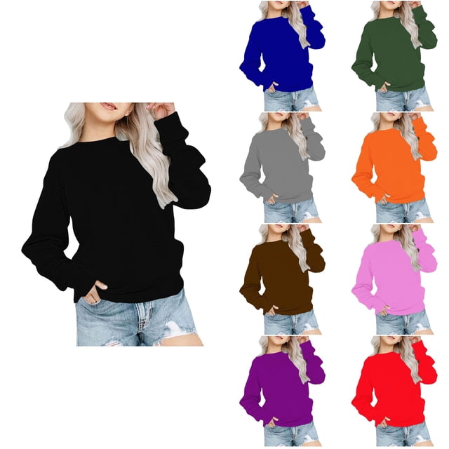 NJDVHB Hauts d'Hiver pour Tout-Petits, Hauts pour Filles Tout-Petits, Chandail en Molleton pour Garçons Filles, Hauts de Sortie pour Enfants Décontracté à Manches Longues Col Rond chandail-Over, Rose, 140