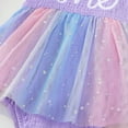 thumbnail image 6 of HWJAD Baby Girl 1st Birthday Clothes One Year Old Tulle Romper Dress Sleeveless Cake Smash Outfits 12-18 Months, 6 of 7
