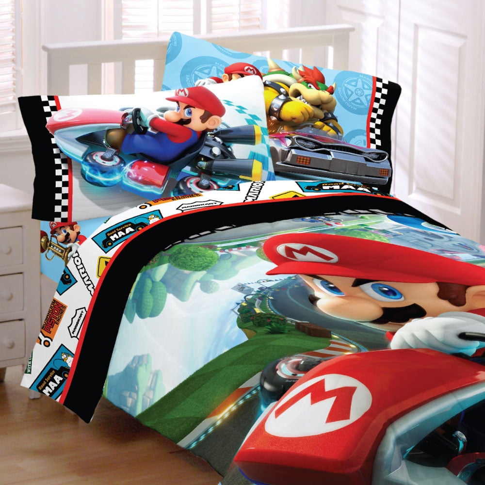 Super Mario Kart Bedding Nintendo Road Rumble Racing Video Game