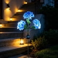 thumbnail image 4 of Solar Powered Hydrangea Flower Lights Courtyard Lights Outdoor Waterproof Garden Balcony Decoration Landscaping Outdoor Floor Mounted Hydrangea Flower Ligh, 4 of 8