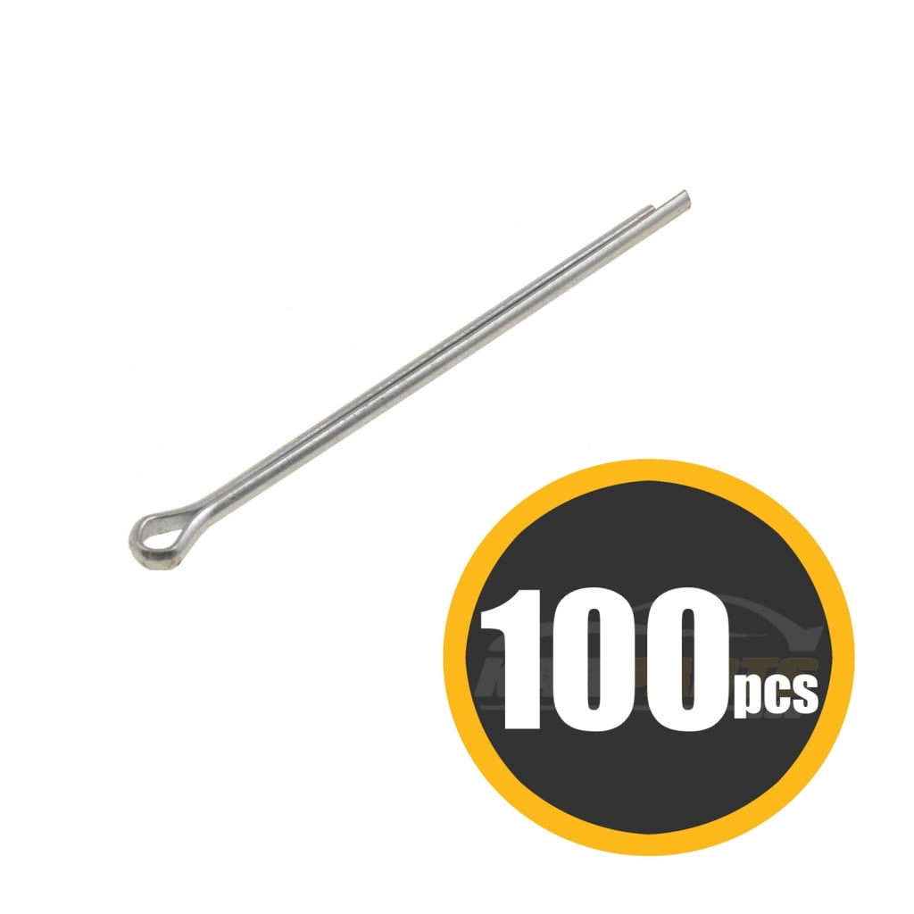 KarParts360 Cotter Pins | 100 Pieces | Steel Material | Zinc-Plated Finish | Natural | Pins/Rings/Clips Fastener | Anchor Fastener Style