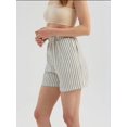 thumbnail image 4 of Striped High Waist Elastic Waist Shorts, 4 of 6