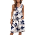 thumbnail image 2 of OutfitShow Women Summer Dresses V Neck Sleeveless Casual Flowy Sundresses Button Floral Midi Dress with Pockets, 2 of 7