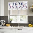 thumbnail image 5 of 2 Pack Valances for Windows, Purple Blue Diamond Window Valances for Living Room/Bedroom/Bathroom, Modern Geometric Middle Century Light Filtering Kitchen Curtain Valance 54"W x18" L, 5 of 9