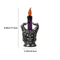 thumbnail image 3 of Halloween Skull Halloween Candelabra Decorations Indoor,Halloween Candles Holder with LED Lights for Scary House Mansion Decor,Battery Operated Timer Candlesticks for Table Home Party, 3 of 7