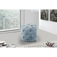 thumbnail image 2 of Meridian Furniture Harper Contemporary Velvet Ottoman/Stool in Sky Blue, 2 of 4