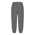 thumbnail image 3 of SERTG Men's Casual Fashion Sport Pants Spring Fall Solid Color Pants Elastic Waist Drawstring Pocket Pants Trousers(Dark Gray,L), 3 of 6