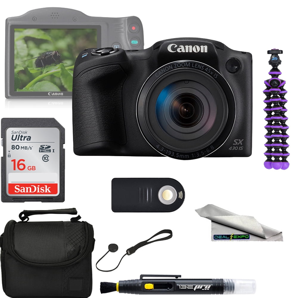 Canon PowerShot SX430 IS 20MP Digital Camera 45x Optical Zoom + 16 GB