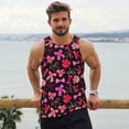 thumbnail image 6 of Daiia Various pink and red Bow knots Printed Men's Quick Dry Fit Muscle Tank Top Slim-Fit Tank Workout Tank Top Lightweight Sports Tank Top-Medium, 6 of 7