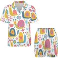 thumbnail image 3 of Sdmnsg-T Tropical Summer Surfboard Women Pajama Set Short Sleeve Comfy Pjs Sets 2 Piece Lounge Set, 3 of 4