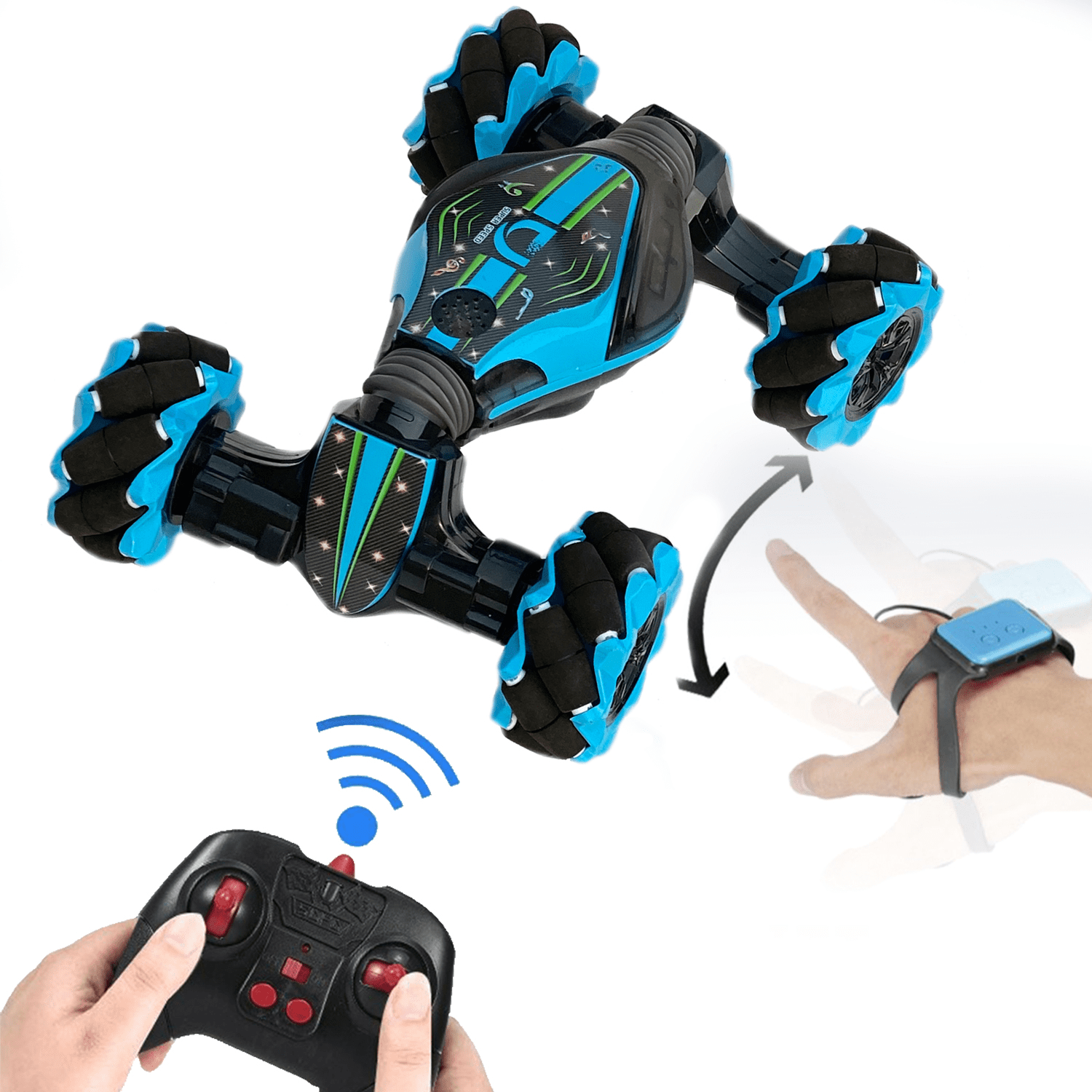 Details about   360° Rotating Remote Control RC Car 4WD 2.4G Drift Stunt Car High Speed Kids Toy 