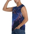 thumbnail image 3 of Picia Starry Sky Wall Flying Tiger mens Cotton Tank Undershirts , Moisture-wicking Ribbed Tanks, Lightweight Cotton Tank Undershirts-Medium, 3 of 8