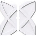 thumbnail image 1 of Ekena Millwork CMP32TS2-02000 32 Po OD x 2 Po ID Carré Titus Architectural Grade PVC Contemporain Médaillon de Plafond - 2 Pièces, 1 of 1