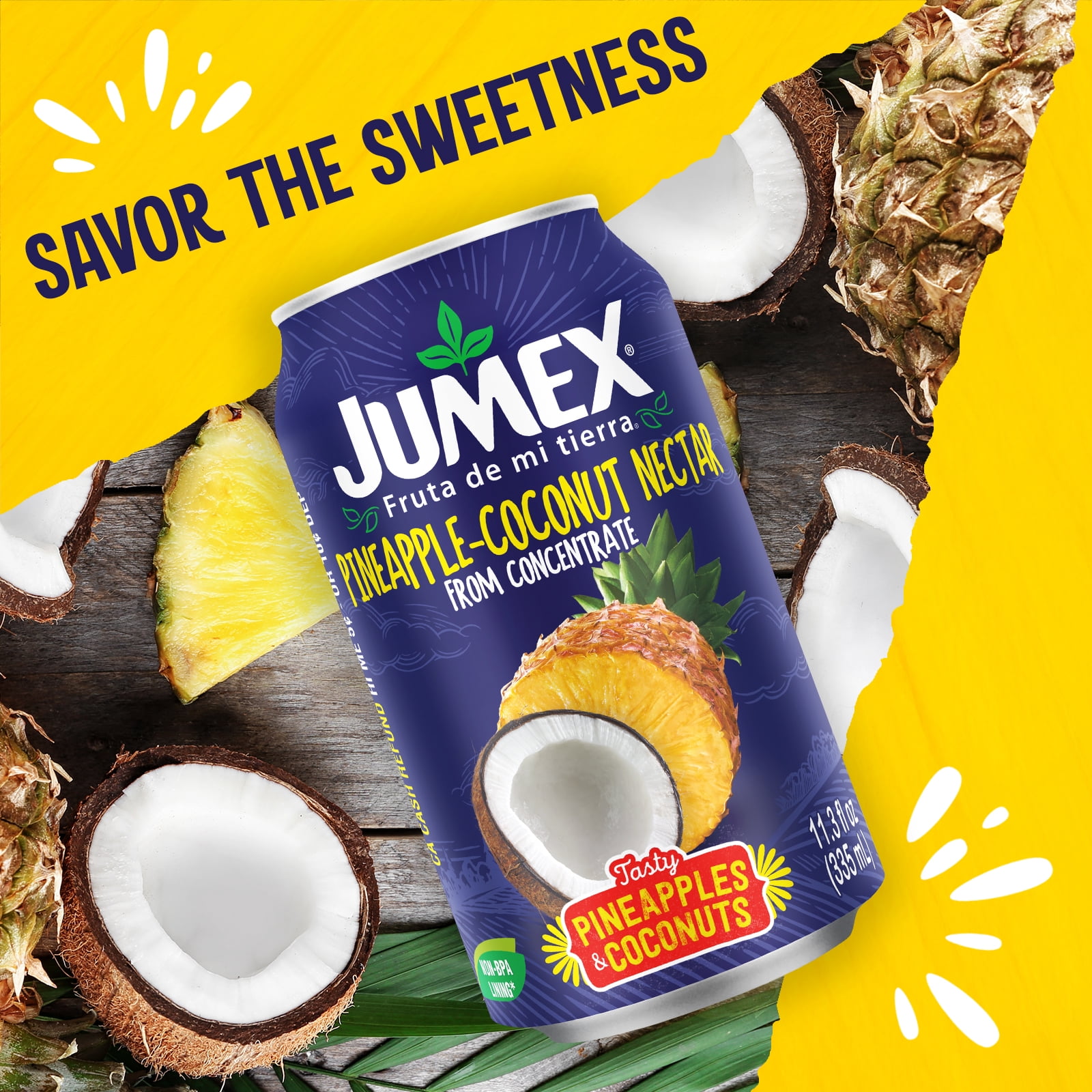 (12 pack) Jumex Pineapple Coconut Nectar Juice, 11.3 fl oz