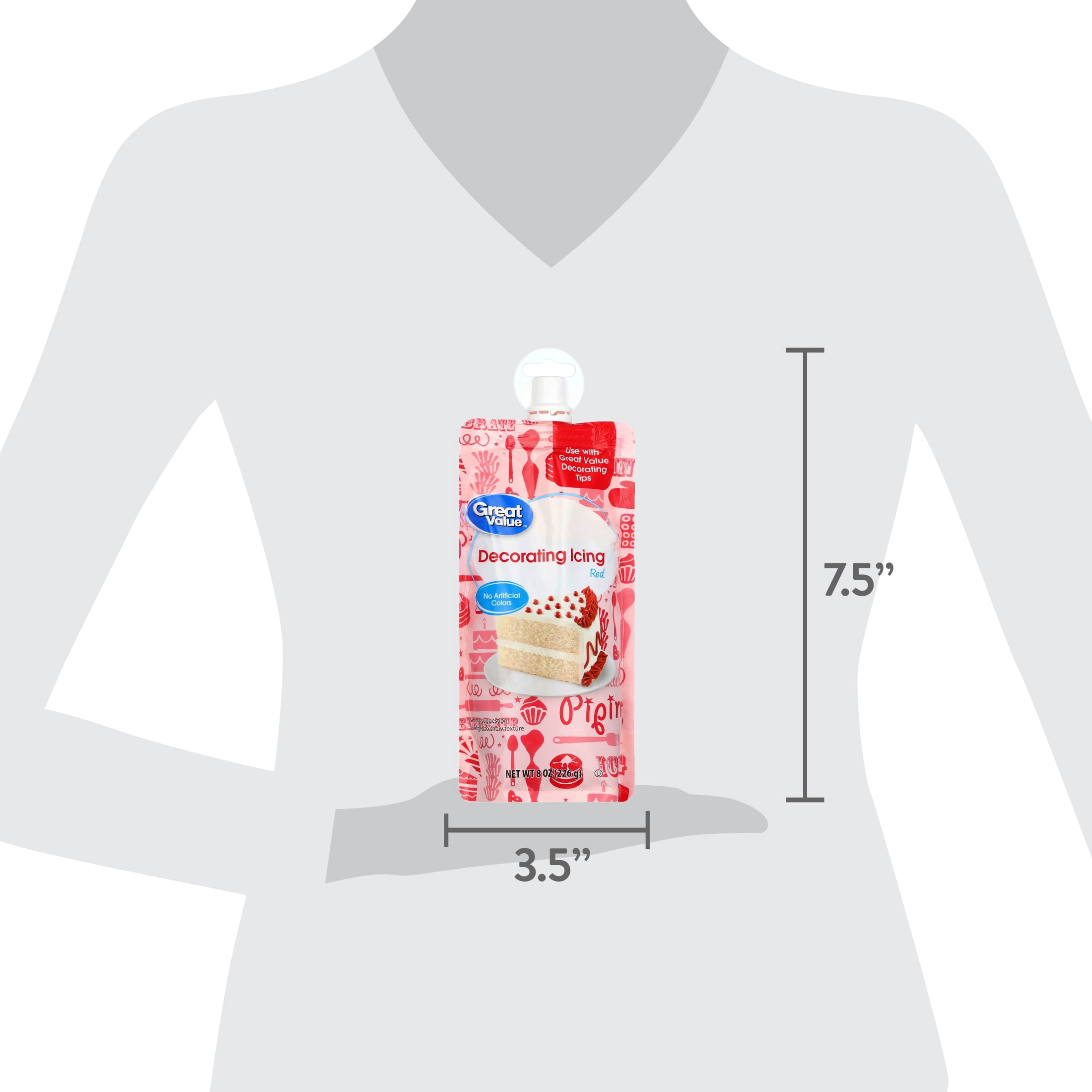 Great Value Decorating Icing, Red, 8 oz
