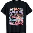 thumbnail image 1 of Cute Pastel Dad Gets Mad at Me Funny Girl Quote Camiseta, 1 of 2