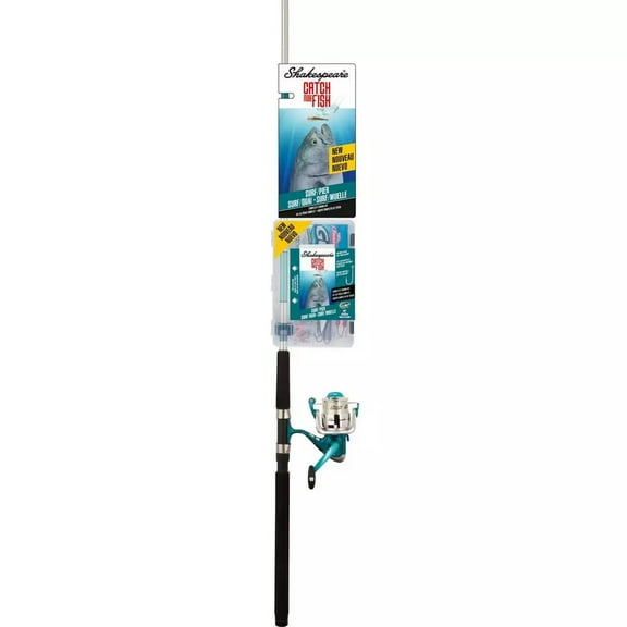 Shakespeare 1423648 Catch More Fishing Combo, Youth Spinning Combo, 5' Length, 2Piece, Medium/Light Power